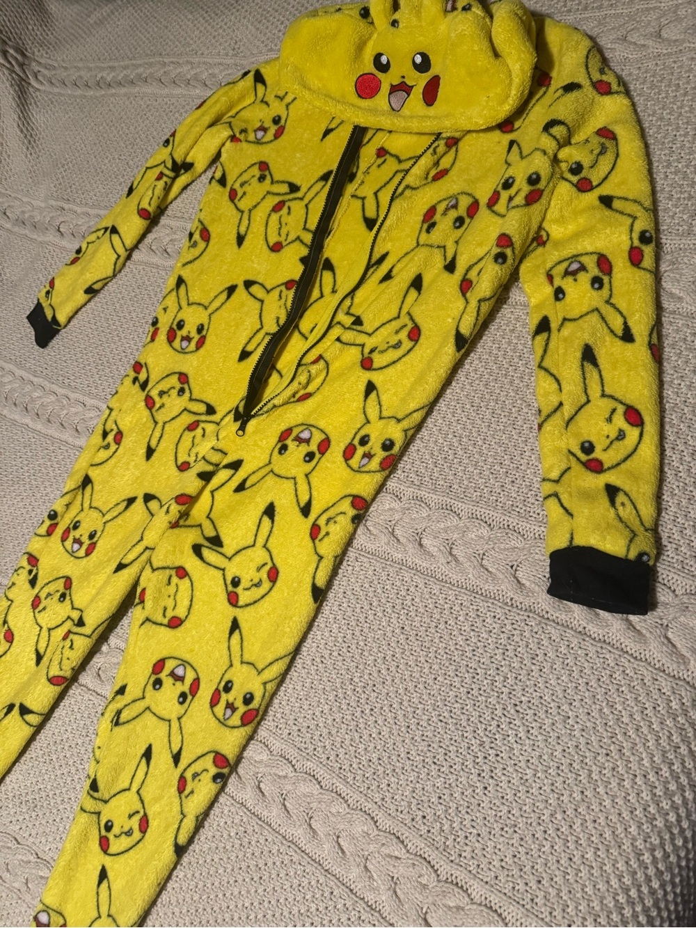 Pokemon Yellow Pikachu Fleece Footie Pajamas